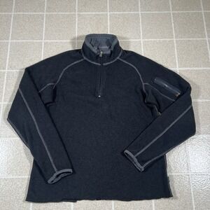 Kuhl Revel 1/4 Zip Sweater Black Pullover Men Size Large Hiking Outdoor Gorpcore